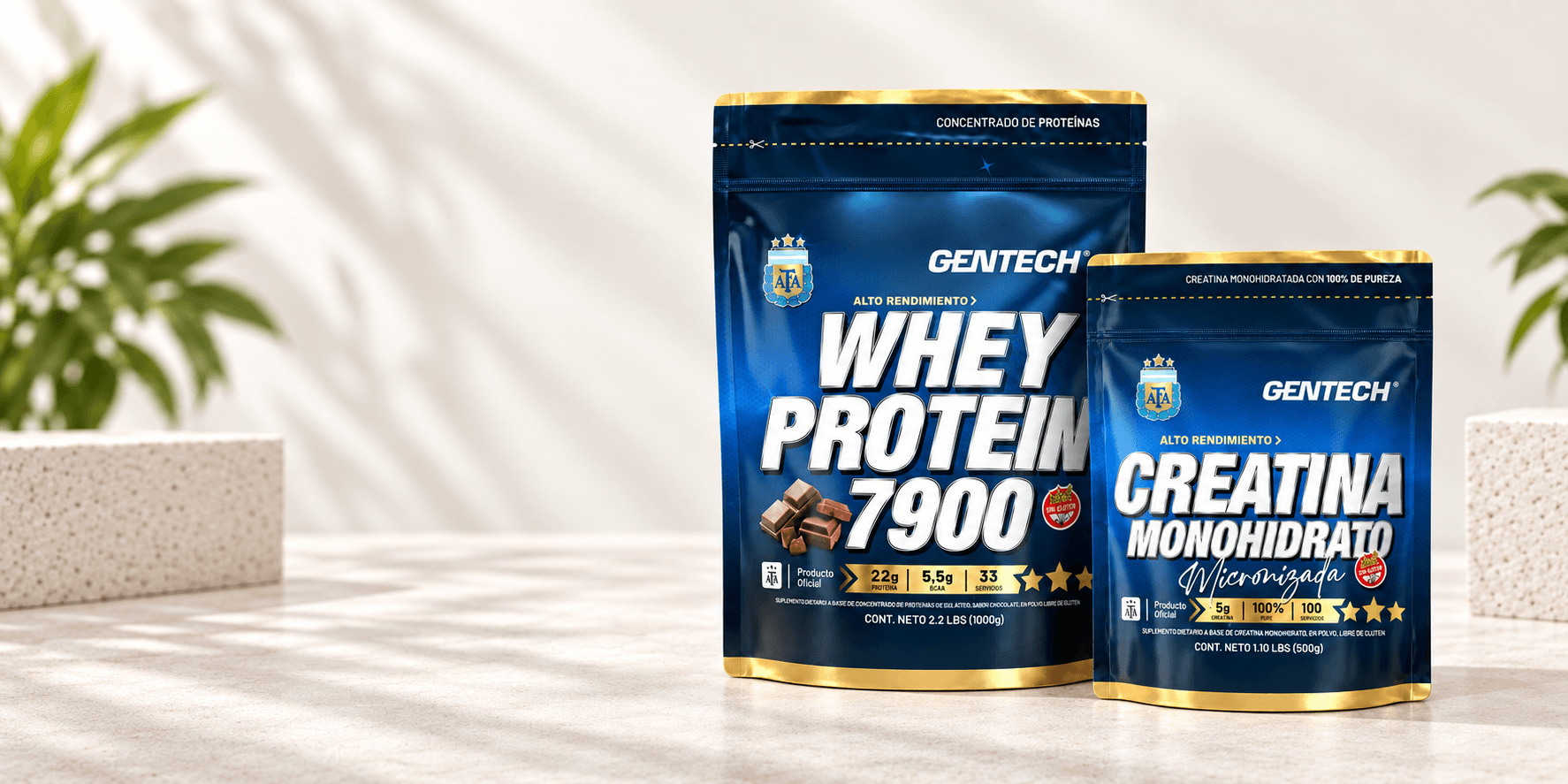 Combo de proteína y creatina Gentech